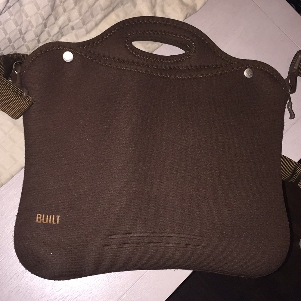 Laptop bag brown and light green